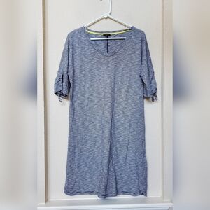 Talbots Blue Striped Dress.  Size Medium Petite